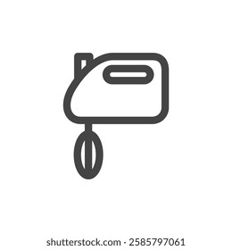 Line drawing single item icon related to daily necessities home appliances Whisk machine