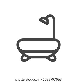 Line drawing single item icon related to daily necessities home appliances bath