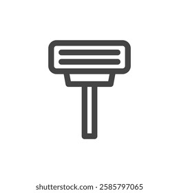 Line drawing single item icon related to daily necessities home appliances shaving