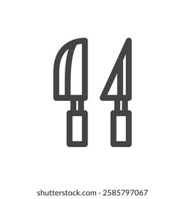 Line drawing single item icon related to daily necessities home appliances Knife