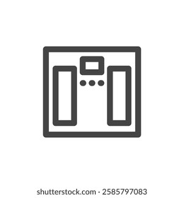 Line drawing single item icon related to daily necessities home appliances Weight scale