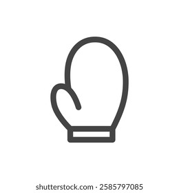 Line drawing single item icon related to daily necessities home appliances Cooking gloves