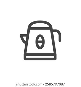 Line drawing single item icon related to daily necessities home appliances electric kettle