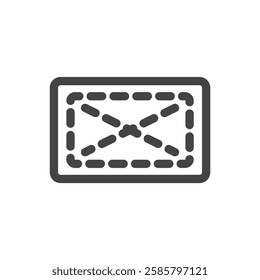 Line drawing single item icon related to daily necessities home appliances rag