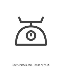 Line drawing single item icon related to daily necessities home appliances Measuring instrument