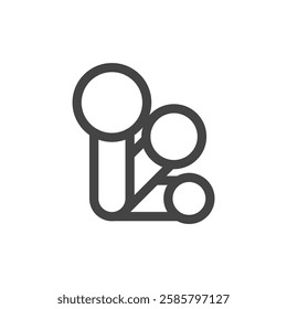 Line drawing single item icon related to daily necessities home appliances Measuring spoon