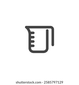 Line drawing single item icon related to daily necessities home appliances Measuring cup