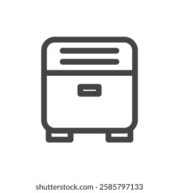 Line drawing single item icon related to daily necessities home appliances Air purifier