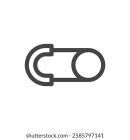 Line drawing single item icon related to daily necessities home appliances Safety pin