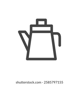 Line drawing single item icon related to daily necessities home appliances pot