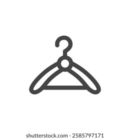 Line drawing single item icon related to daily necessities home appliances hanger