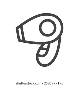 Line drawing single item icon related to daily necessities home appliances hair dryer