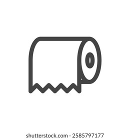 Line drawing single item icon related to daily necessities home appliances toilet paper