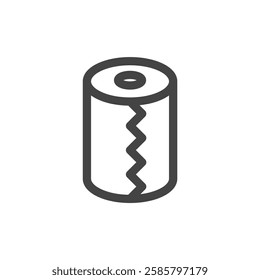 Line drawing single item icon related to daily necessities home appliances toilet paper