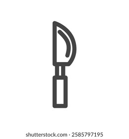 Line drawing single item icon related to daily necessities home appliances Silicon spatula