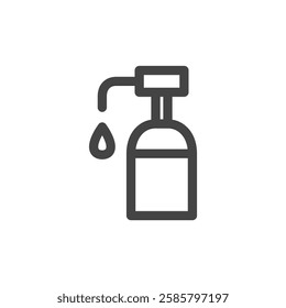 Line drawing single item icon related to daily necessities home appliances Shampoo bottle