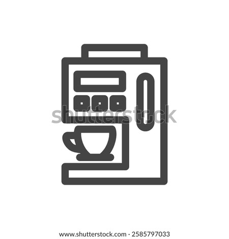 Line drawing single item icon related to daily necessities home appliances coffee maker