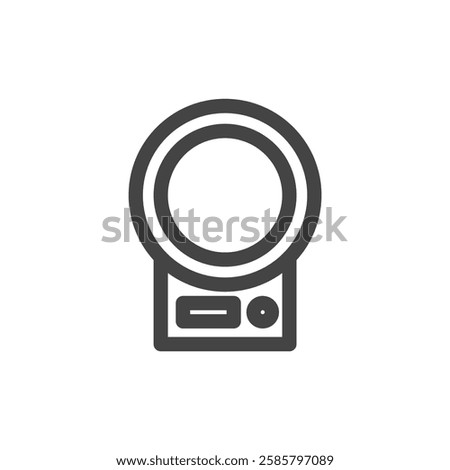 Line drawing single item icon related to daily necessities home appliances Measuring instrument
