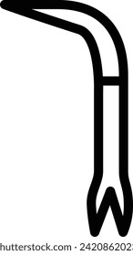 Line drawing Single work tool icon Nail puller