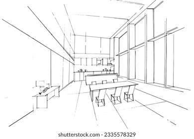 Linienbesetzung und -essen, Linienzeichnung Verwendung von Innenarchitektur, Montage von Grafiken, Arbeiten in Architektur und Innenarchitektur, u.a. Inneneinrichtung oder Innenarchitektur.