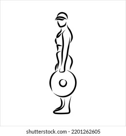 Line drawing of someone gym