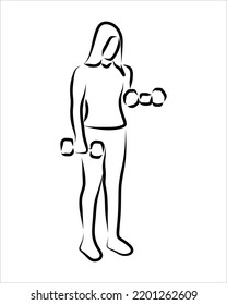 Line drawing of someone gym