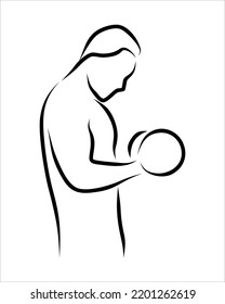 Line drawing of someone gym