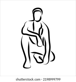 Line drawing of specialist doctor