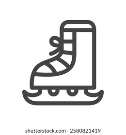 Line drawing sports-related single item icon ice skating