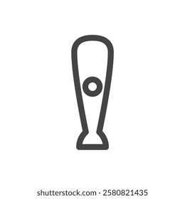 Line drawing sports-related single item icon baseball bat