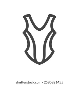 Line drawing sports-related single item icon swimming swimsuit