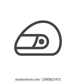 Line drawing sports-related single item icon race helmet