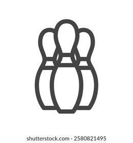 Line drawing sports-related single item icon bowling pin