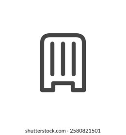 Line drawing sports-related single item icon beat board