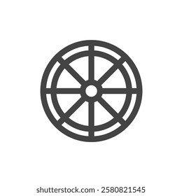 Line drawing sports-related single item icon dart-like