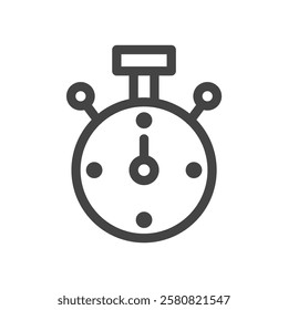 Line drawing sports-related single item icon stopwatch