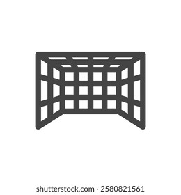 Line drawing sports-related single item icon soccer goal