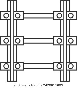 Line drawing station related icon illustration track