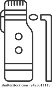 Line drawing station related icon illustration microphone