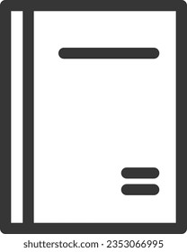 Line drawing stationery single icon notebook