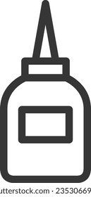 Line drawing stationery single item icon adhesive