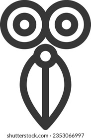 Line drawing stationery single item icon scissors