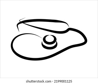 Dibujo de líneas de la herramienta de estetoscopio