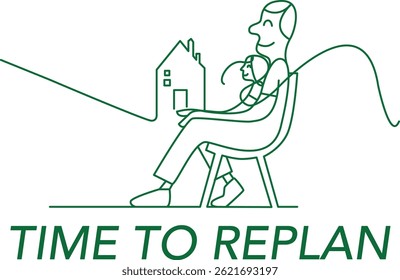 Desenho de linha de tempo para replanejar