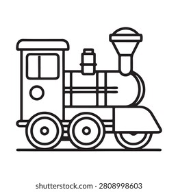 Line drawing train engine