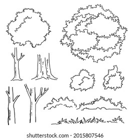 Line Drawing Tree White Background Vector Stock Vector (Royalty Free ...