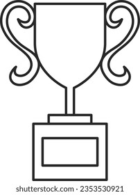 line drawing trophy icon illustration