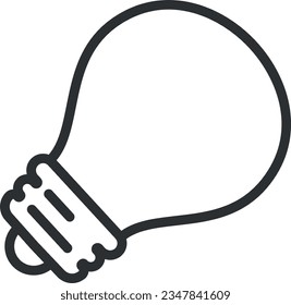 Line drawing vector illustration of a light bulb. Concept of idea, innovation and creativity.