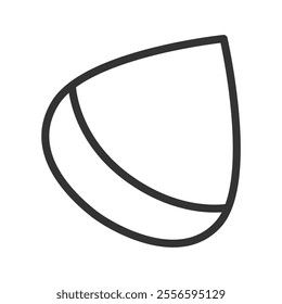 Line drawing vegetable single item icon chestnut