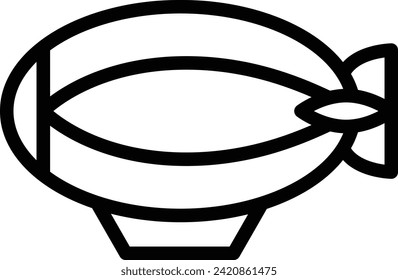 Line drawing vehicle icon illustration airship